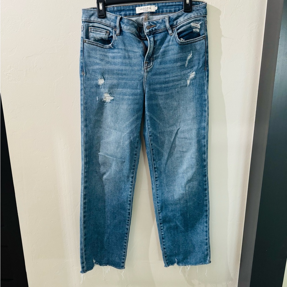 Women's Blue Distressed Jeans